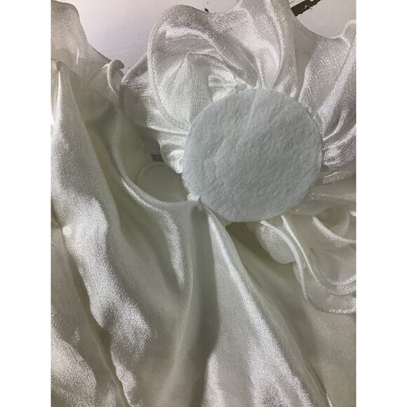 LULU'S XL Idyllic Muse White Organza Rosette Strapless Midi Dress NEW B126 - Picture 6 of 10